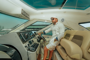 Having Lunch on a boat in Toronto